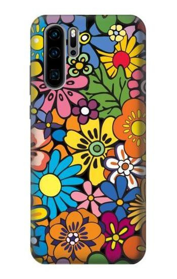 S3281 Colorful Hippie Flowers Pattern Case For Huawei P30 Pro